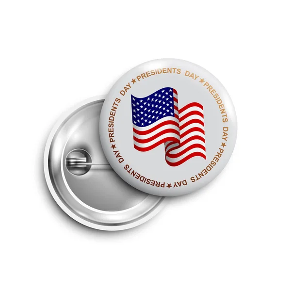 Happy Presidents day button, badge, banner isolated. Vector design for  Independence Day, United States of American President holiday, Veterans Day