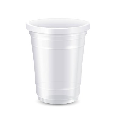 Boş, tek kullanımlık plastik bardak