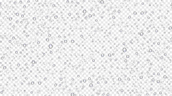 Drops Water Rain Transparent Background Realistic Style Vector Elements Clean — Stock Vector