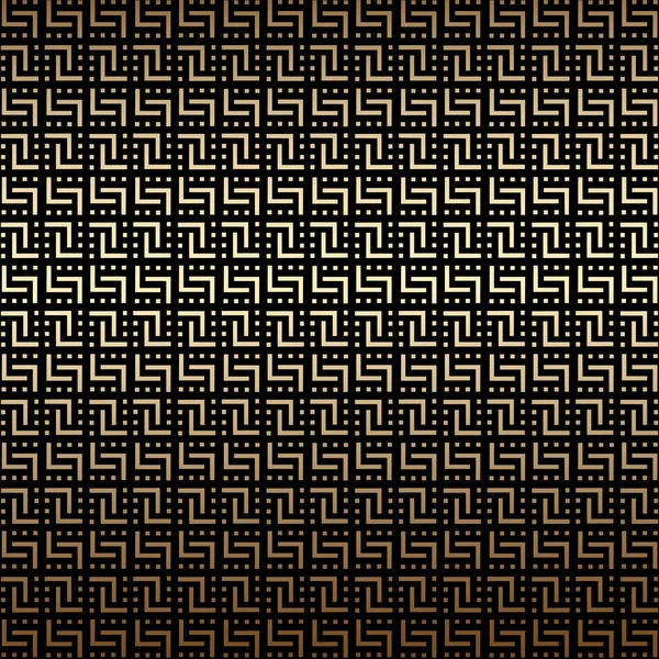 Fondo Patrón Inconsútil Geométrico Dorado Negro Estilo Art Deco Adorno — Vector de stock