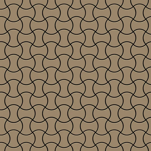 ゴールデンリニアシンプルなシームレスパターン 3Dスタイル スタイリッシュなベクトルの背景 金の幾何学的形状 エレガントなレトロな質感 — ストックベクタ