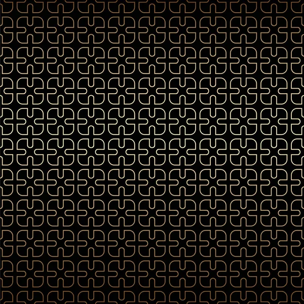 Simple Géométrique Noir Linéaire Fond Motif Sans Couture Style Art — Image vectorielle