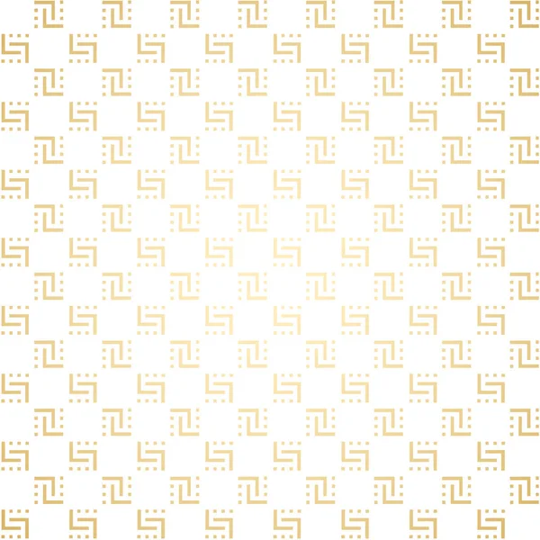 Geometric Golden White Seamless Simple Pattern Background Art Deco Style — Stock Vector