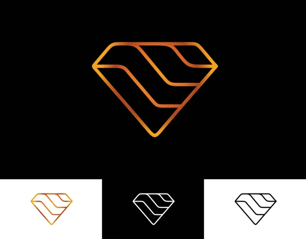 Diamond Line Elegant logotyp — Stock vektor