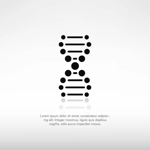Símbolo de ADN con reflexión y lugar para el texto . — Archivo Imágenes Vectoriales