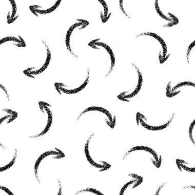 Tebeşir dokusu ile okları ile Seamless modeli. Vektör çizim.