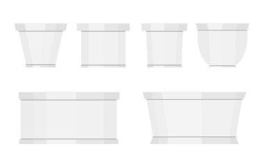 Vektör saksı izole ayarla. 