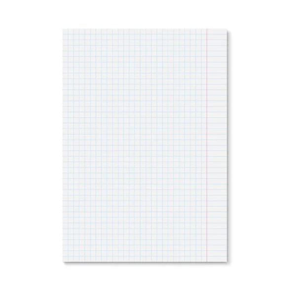 Realistický bílý list papíru modrý na druhou. — Stockový vektor