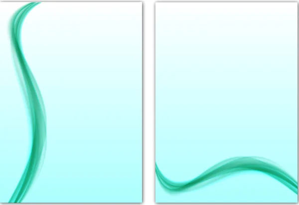 Modèle abstrait avec des lignes lisses bleu clair dans un style doux — Image vectorielle