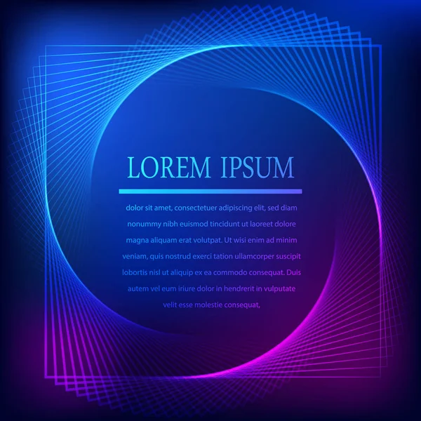 Işık efektleri ile kare sınır uzayda daire