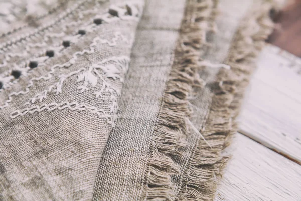 Embroidery background. Needlework in progress — Stock Photo, Image