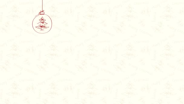 Navidad Año Nuevo Tarjeta Felicitación Movimiento Fondo Navidad Con Decoraciones — Vídeos de Stock