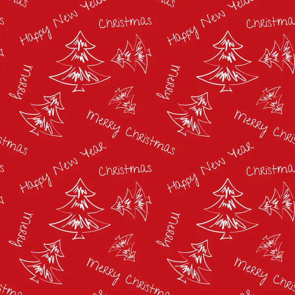 圣诞节的背景与圣诞装饰品 无缝瓷砖 伟大的选择包装纸图案 — 图库矢量图片
