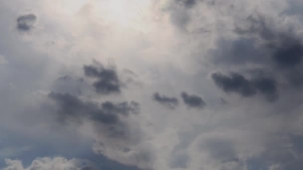 Piękne Błękitne Niebo Chmurami Tła Niebo Chmurami Pogoda Natura Chmura — Wideo stockowe