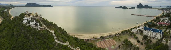 Tayland Güney prachaupkhirikan limanının havadan görünümü — Stok fotoğraf