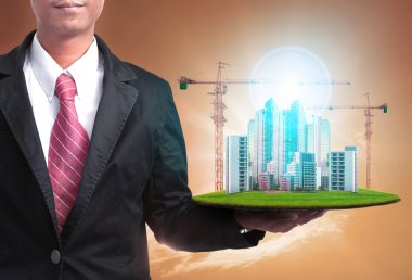 Proje gerçek es iş adamı ve yüksek Bina İnşaatı