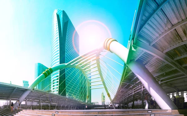 Bangkok landmark and skyscraper in business center — Stock Photo, Image