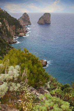 capri Adası Güney İtalya Akdeniz deniz güzel doğal manzaralı ben