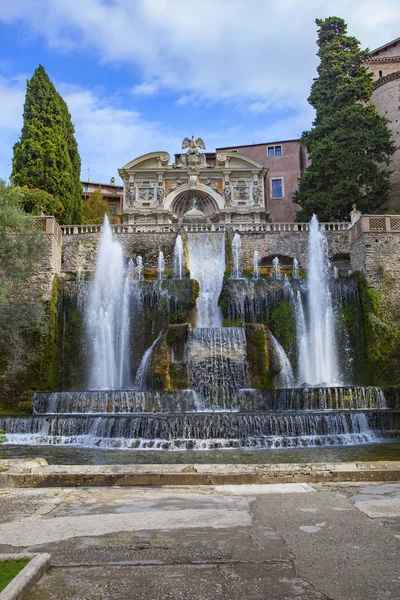 Fountain of villa este tivoli important world heritage site and — Stock Photo, Image