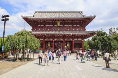 Tokyo Japonya - September12: çok sayıda turist sensoji 