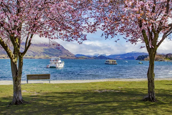 Piękny scenic jezioro wanaka, Nowa Zelandia — Zdjęcie stockowe