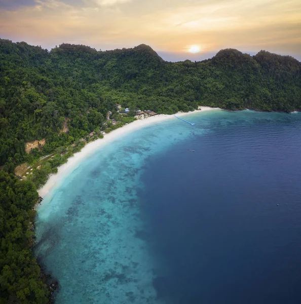 Vue aérienne de nyaung oo phee île la plus populaire voyager dest — Photo
