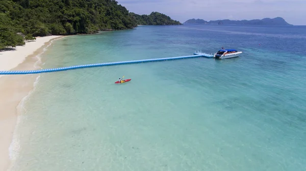 Aerial view of nyang oo phee island sea beach most popular trave — Stock Photo, Image