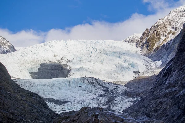 弗朗茨 · 约瑟夫冰川重要自然旅游基础理论的一幕 — 图库照片