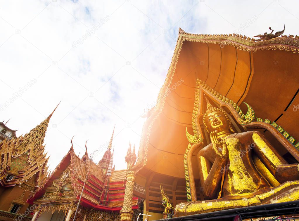 buddha statue in wat thum sue temple kanchanaburi thailand most 
