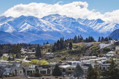 WANAKA TOWN NEW ZEALAND - SEPTEMBER 5,2015 : beautiful scenic of clipart