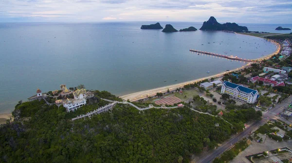 Prachuap khiri khan limanda hava görünümünü thailan Güney — Stok fotoğraf