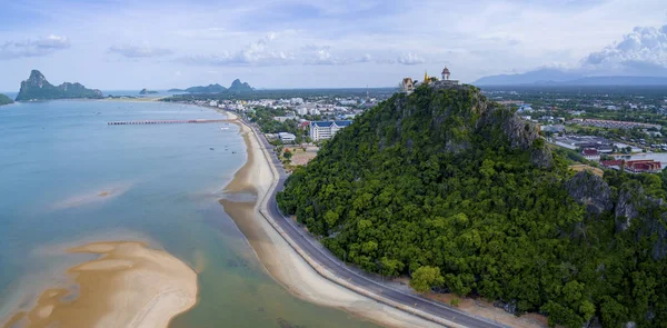 Prachuap khiri khan liman Tayland Güney havadan görünümü — Stok fotoğraf