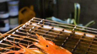 mangal kömürü fırını ızgara karides