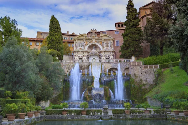 Villa d'Este, Tivoli most popular traveling destination in lazio — Stock Photo, Image