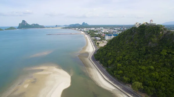 Vue aérienne du port de prachuap khiri khan au sud de la Thaïlande — Photo