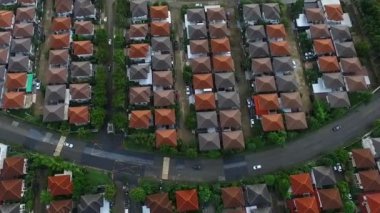 bangkok Tayland ev köyünün havadan görünümü