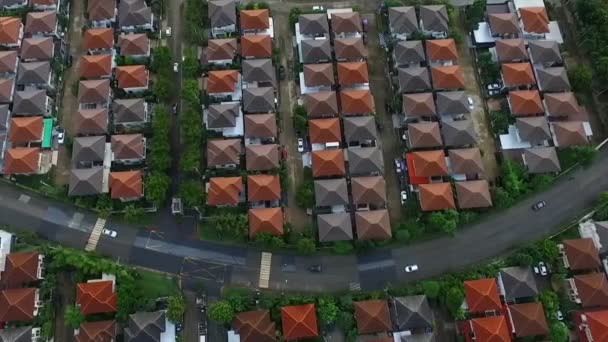 Aerial view of home village in bangkok thailand — Stock Video