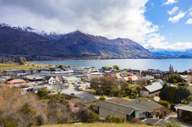 Wanaka Yeni Zelanda - Eylül 5,2015: wana güzel manzara