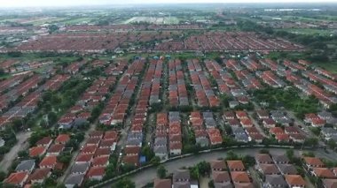 bangkok Tayland ev köyünün havadan görünümü