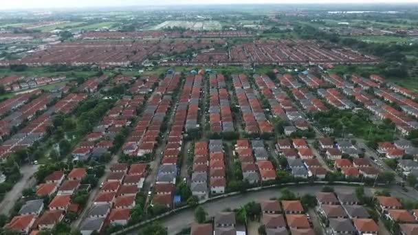 Luftaufnahme des Heimatdorfes in Bangkok Thailand — Stockvideo