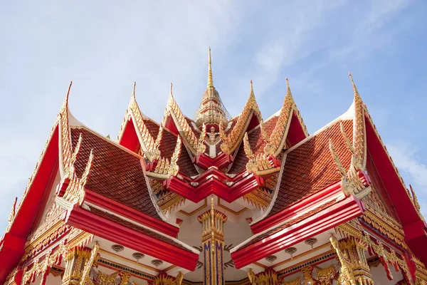 Thai temple pavilion decorated full of thai fine art style — Stock Photo, Image