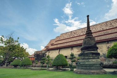 wat yai chaimongkol ayutthaya mirası eski tuğla Kilisesi 
