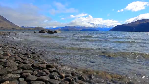 Göl wanaka Yeni Zelanda — Stok video