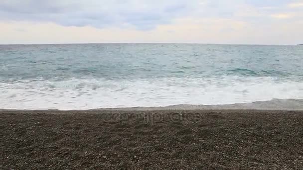 Strand am Meer in positano beliebtestes Reiseziel in Süditalien — Stockvideo