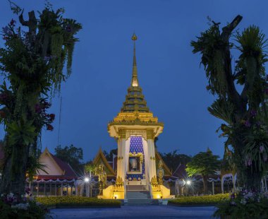 Prachuap Khiri Khan Tayland - Ekim 27,2017: Kral Bhumibol Adul
