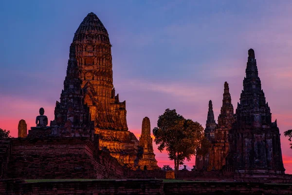 Wat chaiwattanaram ayutthaya provincia Patrimonio de la humanidad de une —  Fotos de Stock