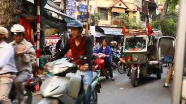 Sapa Vietnam - Nov3, 2017: çok sayıda turist ana yoldan sapa sapa şehrin en populat hedef eyaletinde lao cai kuzey batısında vietnam seyahat