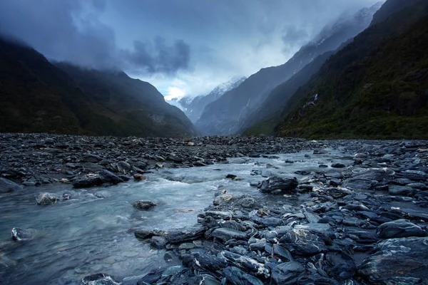 美丽的风景 franz 约瑟夫冰川国家公园南国 — 图库照片