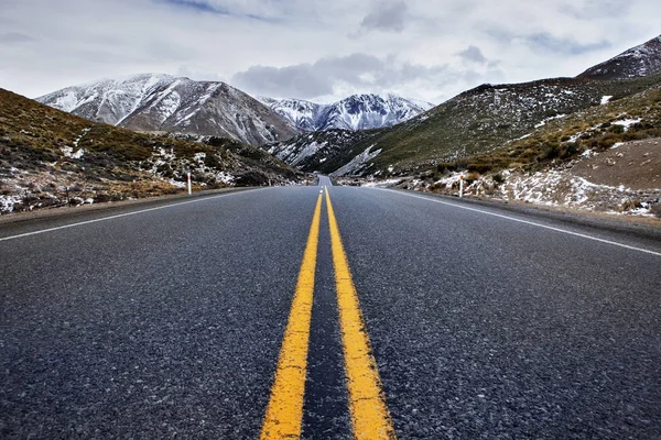 Arthur Pass Milli Parkı Hedef Yeni Zelanda Seyahat Popüler Asfalt — Stok fotoğraf