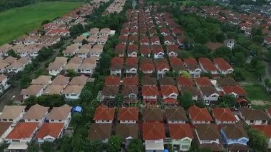 bangkok Tayland ev köyünün havadan görünümü